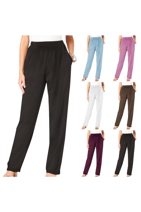 High-Waisted Sweatpants for Women Baggy Comfy Lounge Pants with Pockets Plus Size Soft Cinch Bottom Joggers Pants Brown,L