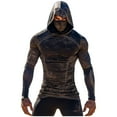 thumbnail image 1 of Brnmxoke Men Fishing Hoodie Sun Protection Spf Shirts UPF 50+ Long Sleeve Hoodie with Face Mask UV Rash Guard Quick Dry Hiking Shirt Dark Gray,XXL, 1 of 4