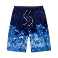 thumbnail image 1 of Brnmxoke Men Swim Trunks with Pockets Quick Dry Big and Tall Beach Swimwear Hawaii Bathing Suit Shorts Blue,XL, 1 of 2