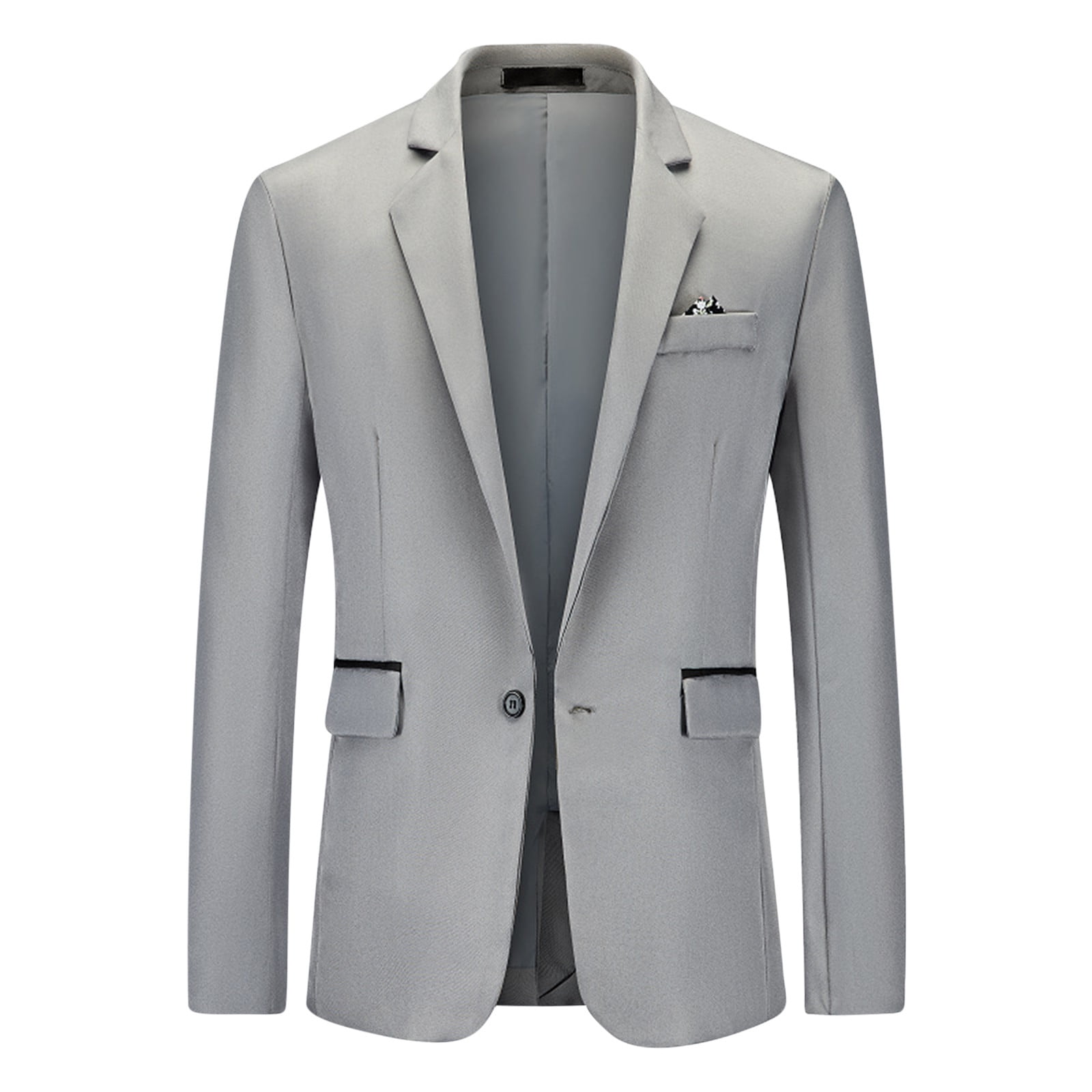 Brnmxoke Men's Chinese Tunic Suits Mandarin Collar Formal Suit