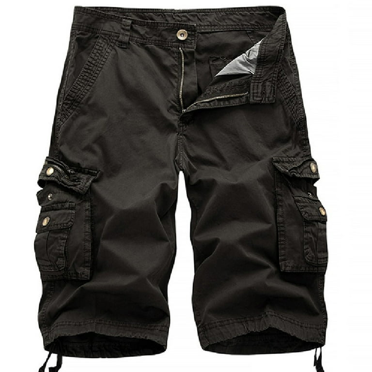 Brnmxoke Men s Classic Cargo Short Big Tall Premium Twill Cargo Short Waterproof Tactical Shorts Plus Size Outdoor Cargo Shorts Walmart