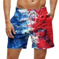 thumbnail image 1 of Brnmxoke Mens American Flag Stars Stripes Swim Trunks No Mesh Quick Dry Board Shorts Breathable Surf Beach Shorts Swimwear Bathing Suits Multicolor,XXXXXL, 1 of 7