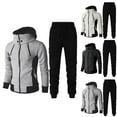 thumbnail image 1 of Brnmxoke Mens Casual Tracksuits Long Sleeve Jogging Suits Sweatsuit Sets 2 Piece Athletic Warm Up Full Zip Track Jackets and Pants Sets Sweat Track Suits Outfit Beige,XL, 1 of 6