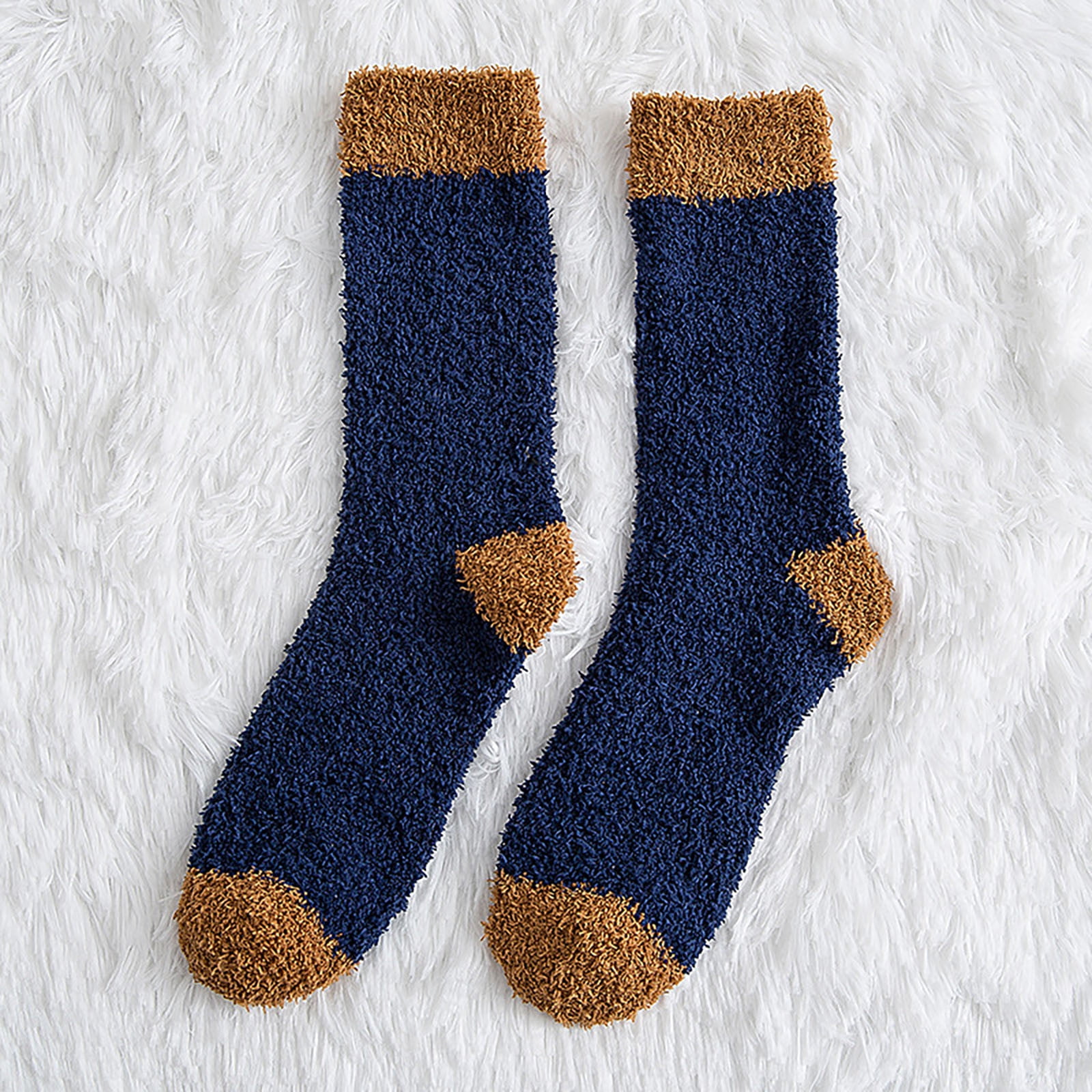 Brnmxoke Mens Fuzzy Socks,Warm Winter Fluffy Cozy Slipper Fleece Socks