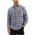 thumbnail image 1 of Brnmxoke Mens Heavy Flannel Shirts Collared Button Down Plaid Shirt Lightweight Long Sleeve Business Casual Coats with Pocket Coffee,XXXL, 1 of 8