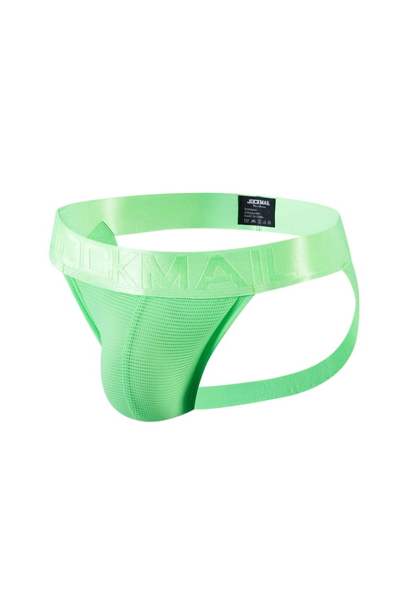 Mens Jockstrap Underwear Low Waist Mesh Breathable Athletic Supporter Jock Straps Spandex Hollow Hot Male Underpants