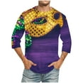 Brnmxoke Mens Mardi Gras Shirts 2025 Matching Costume Big and Tall