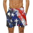 thumbnail image 1 of Brnmxoke Mens Swim Trunks Quick Dry American Flag Swim Shorts Funny Printed Summer Beach Stretch Breathable Board Shorts Swimwear Bathing Suits Blue,XL, 1 of 6