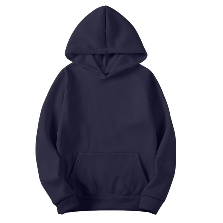 Brnmxoke Plain Hoodie for Men Casual Hooded Sweatshirt Long