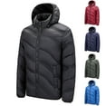Brnmxoke Puffer Jacket Men Big and Tall Winter Down Coat Packable