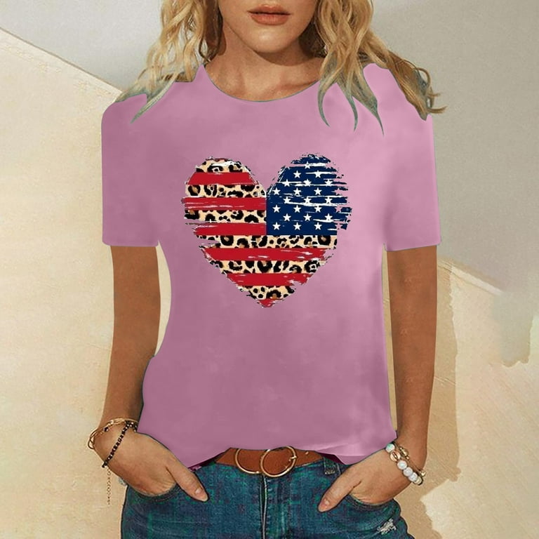Usa Flag Heart T Shirt 4th July Red White Blue Stars Stripes Usa Flag Heart T Shirt 4th July Red White Blue Stars Stripes