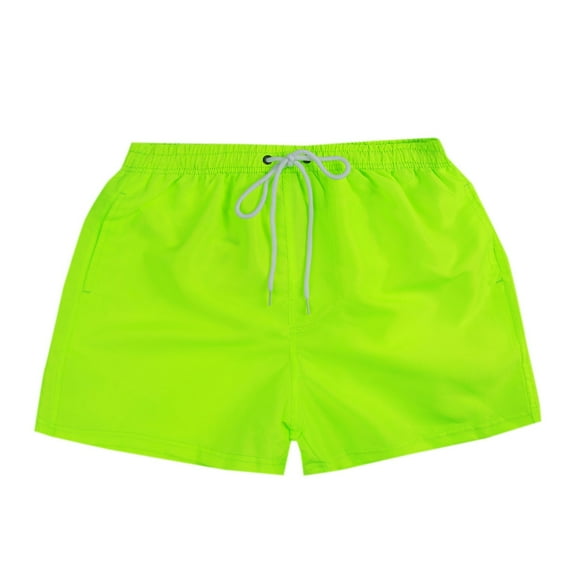 Brnmxoke Solid Color Quick Dry Swim Trunks Men 3 Inch,Mens Drawstring Printed Beach Hotspring Surfing Casual Short Swim Trunks Swimming Trunks Stretch Swimwear Bathing Suits