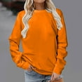 thumbnail image 1 of Brnmxoke Solid Color Sweatshirt for Womens Casual Long Sleeve Crewneck Lightweight Loose T Shirts Pullover Tops Teen Girls Oversized Soft Cute Sweatshirts, 1 of 5