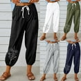 Brnmxoke Summer Pants For Women 2025 Drawstring High Waisted Going Out