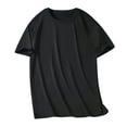 thumbnail image 1 of Brnmxoke Summer Undershirts Mens Fashion Solid Color Short-Sleeve Crewneck Tops for Casual & Daily Wear Black,XXXXL, 1 of 7