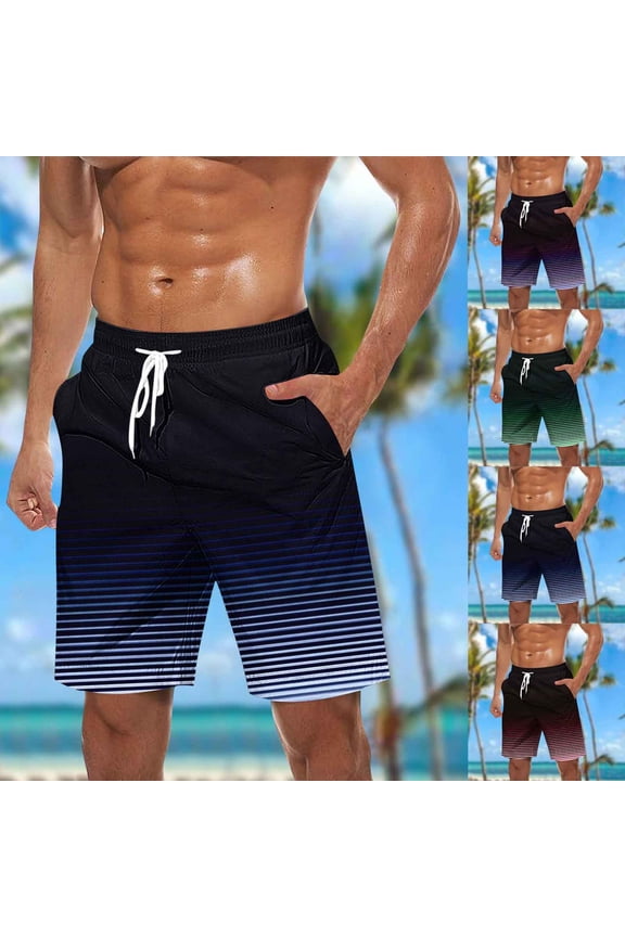 Swim Trunks Men Big and Tall,Men's Swim Trunks Quick Dry Bathing Suit Swimming Board Shorts Drawstring Elastic Waist Beach Swimwear with Pockets Green,S