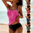 thumbnail image 1 of Brnmxoke Tankini Bathing Suits with Shorts for Women Tankini Swimsuits Two Piece with Ruched Drawstring Tummy Control Swimwear 2025 Hot Pink,M, 1 of 6