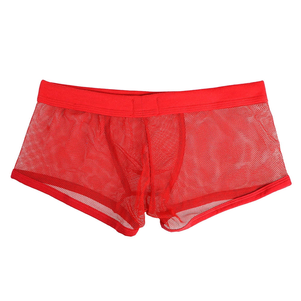 Mens See Pouch Underwear, Men Transparent Boxer Shorts