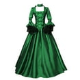 thumbnail image 1 of Brnmxoke Victorian Dress for Women Medieval Renaissance Corset Dress Vintage Maxi Dress Cocktail Party Ball Gown Plus Size Halloween Cosplay Costume 2025 Green,XXXXXL, 1 of 3