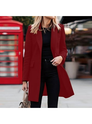  Scyoekwg my order placed by me Womens Jackets Casual Fall  Notched Lapel Single Breasted Outwear Plus Size Solid Color Winter Mid  Length Coat : Clothing, Shoes & Jewelry
