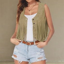 トップス LGB VEST MINI/FRINGE Amazon.com: Womens Vintage