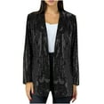 thumbnail image 1 of Brnmxoke Women's Sequin Jackets Open Front Blazer Jacket Casual Long Sleeve Elegant Draped Sparkly Cardigan Coat, 1 of 5