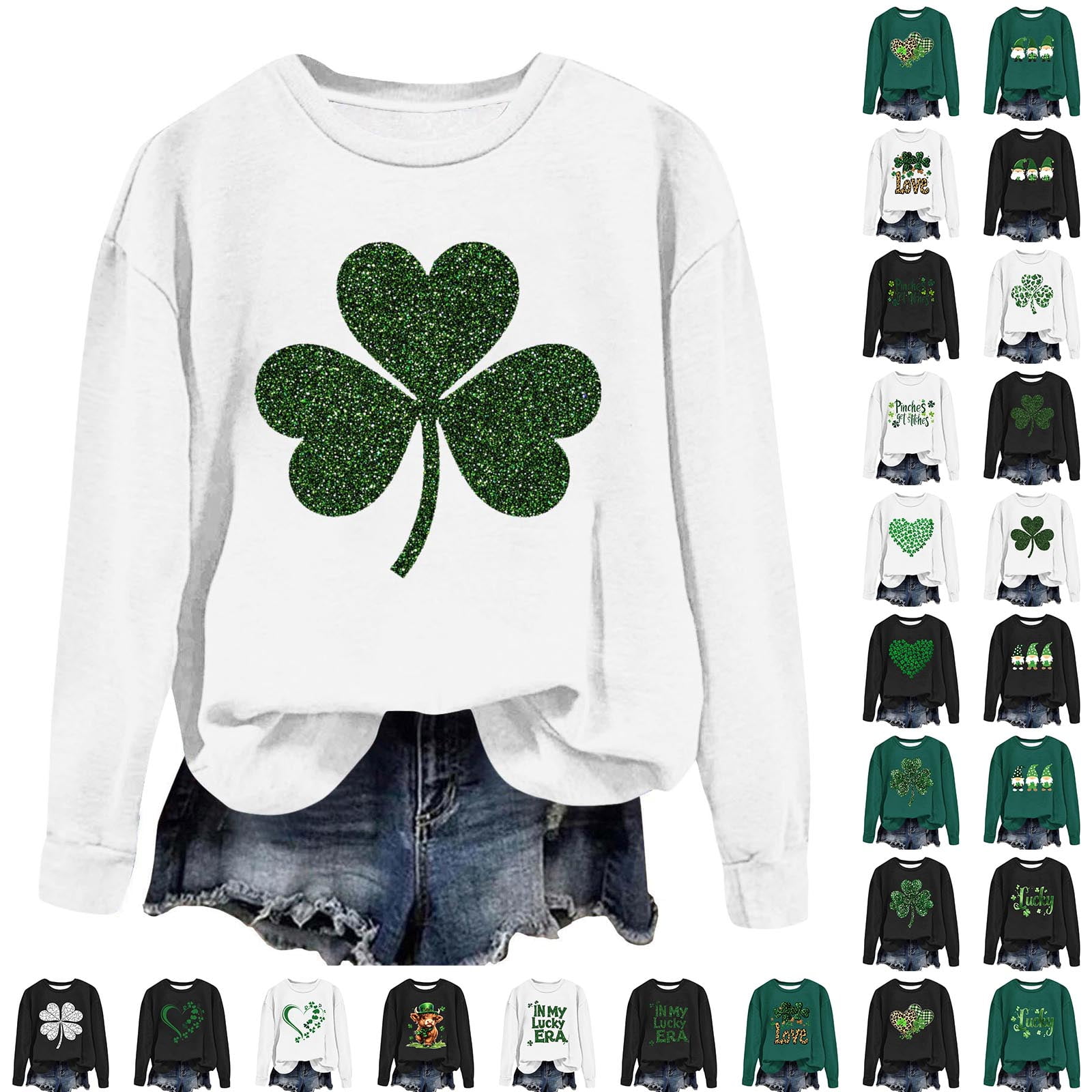 long sleeve funny st pattys day shirt