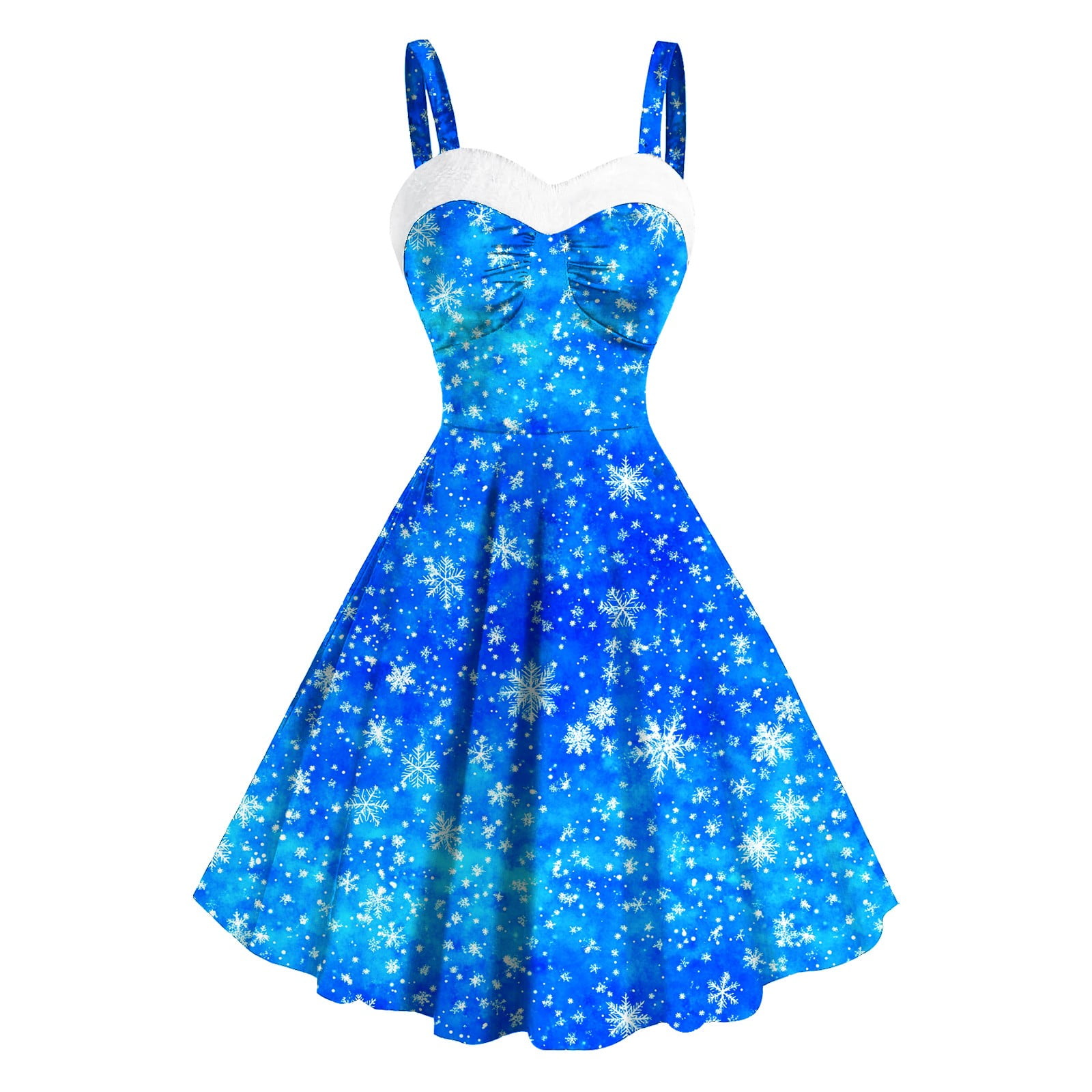 Brnmxoke Women's Vintage Christmas Dress Xmas Rockabilly Cocktail Party ...