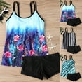 thumbnail image 1 of Brnmxoke Womens 2025 Tankini Swimsuits Tummy Control Flowy Swimwear Two Piece Bathing Suits Swim Top with Boyshorts Green,XXXL, 1 of 6