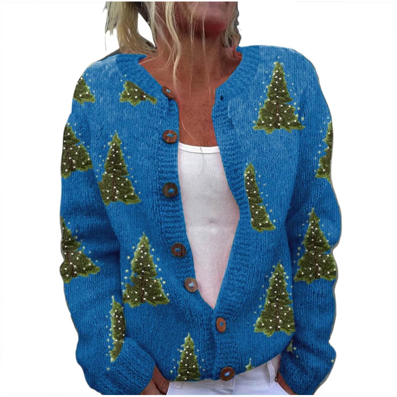 Women's Chunky Oversized Cardigan – V-Neck Knitted Sweater Coat, Loose Fit, Short Length, For Casual & Layering 4 thumbnail image