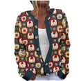 thumbnail image 1 of Brnmxoke Womens Lightweight Sweater Cardigans 2025 Spring Long Sleeve Fair Isle Knit Printed Sweater Open Front Button Cardigan Outwear Multicolor,M, 1 of 2