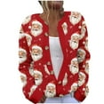 thumbnail image 1 of Brnmxoke Womens Oversized Plus Size Open Front Cardigan Fair Isle Knit Long Sleeve Sweaters Tops 2024 Fall Coat Outerwear Multicolor,XXXL, 1 of 2