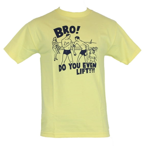 Bro Do You Even Lift Mens T-Shirt - Sand Kicking Bully Image (Small)