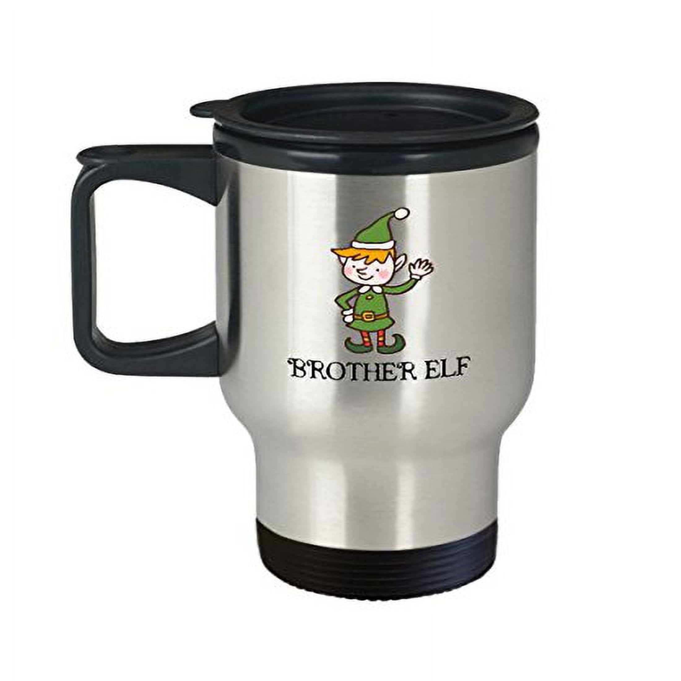 Bro Mug - Elf - Cute Toddler Boy Gifts - 14 oz Stainless Steel Travel Coffee Cup