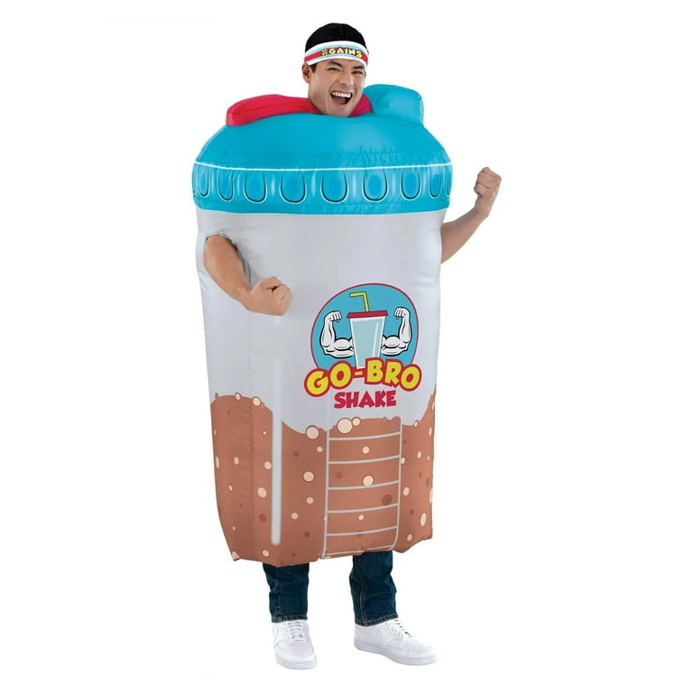 Inflatable Bro-Tein Shake Adult Costume | One Size - Walmart.com