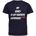 thumbnail image 1 of Bro is My Superhero Navy Adult T-Shirt, 1 of 1