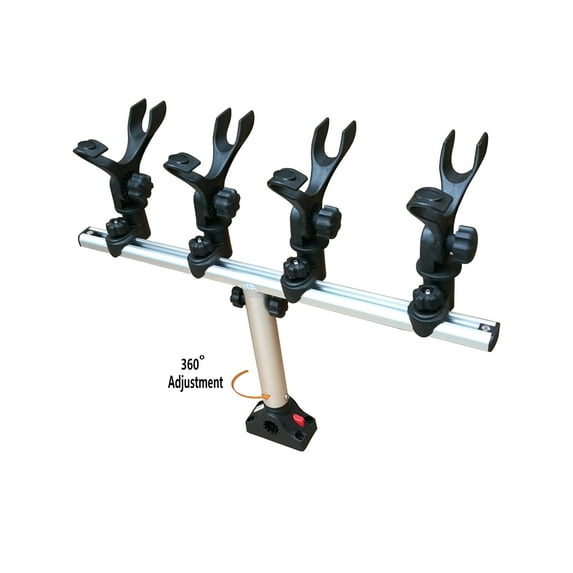 BroCraft 360° Adjustable Track Mounted Fishing Rod Holder with Deck Side Mount