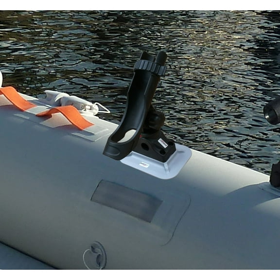 BroCraft Glue-On Adjustable Rod Holder for Inflatable Boats, Fiber-glass Injected Nylon
