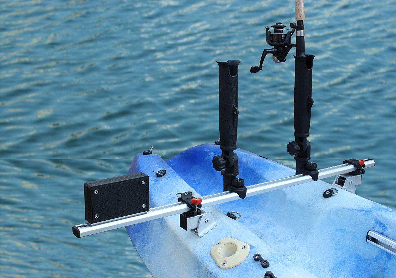 BroCraft Kayak Trolling Motor Mount Universal + two Rocket Launcher rod  holder / kayak outboard motor bracket 