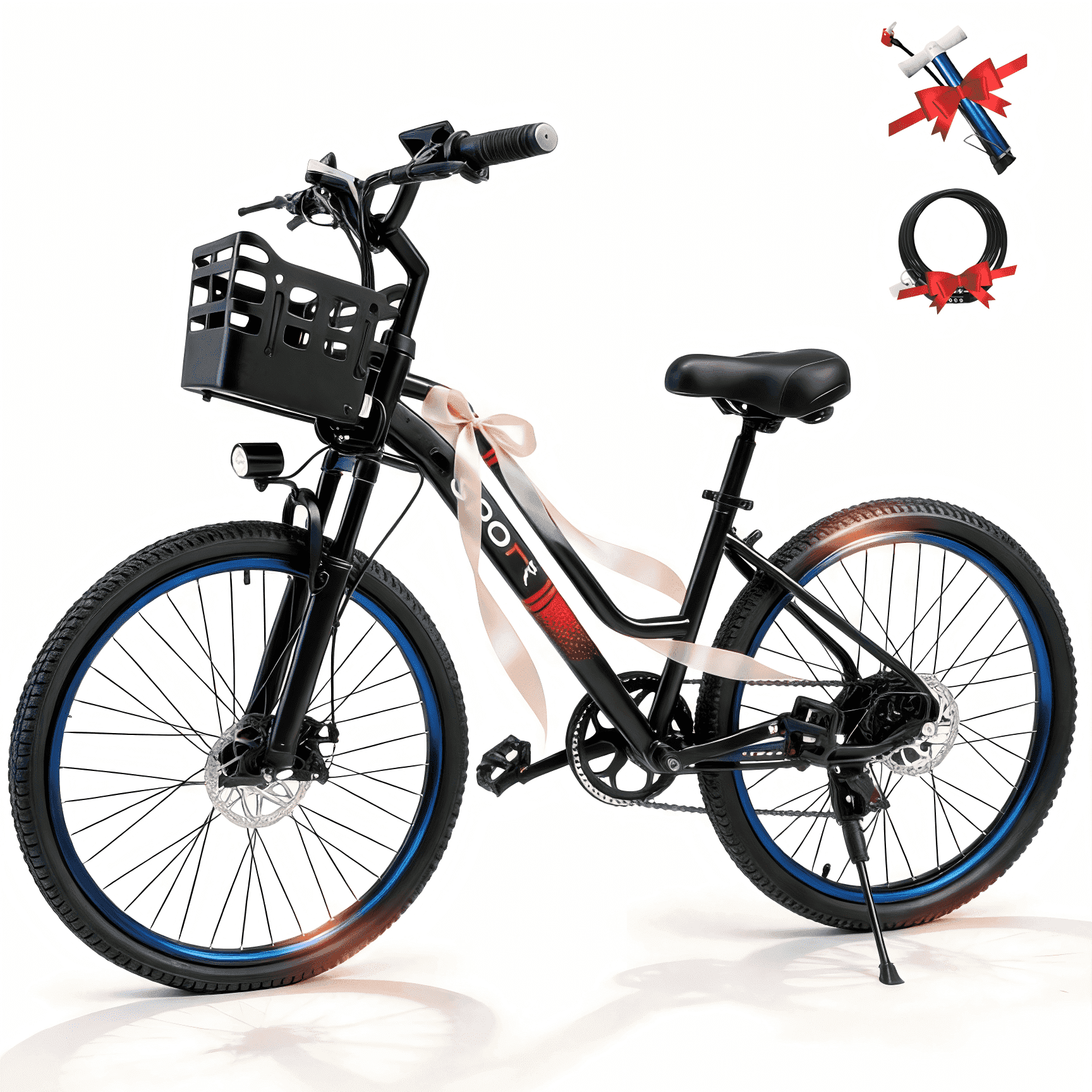 BroPath Electric Bike for Adults,26"Electric Bike,40+ Miles,7-Speed,25MPH by 800W(Peak) Motor Mountain Ebike,576Wh Internal Battery,Electric Bicycles for Commuting,Lightweight Ebike,UL2849