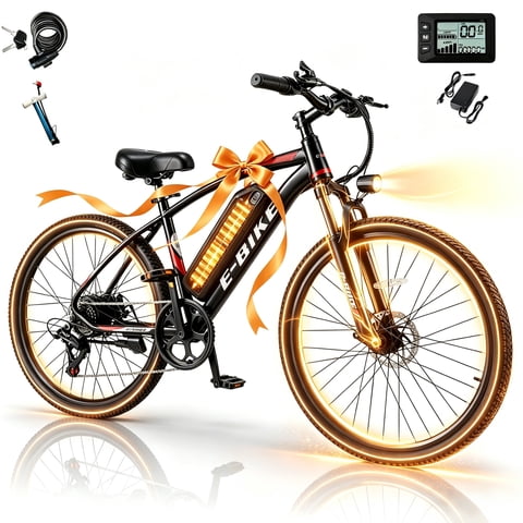 BroPath Electric Bike for Adults with 750W Brushless Motor,20MPH,Commuting Mountain Bike with 576Wh Removable Battery,7-Speed, 26" Ebike, Front Fork Suspension,Lightweight Ebike,40 Miles,UL2849