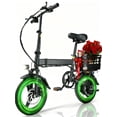 thumbnail image 1 of BroPath Electric Bike for Adults, Ebike, Electric Bicycle with 576WH Battery,14" Folding Ebike for Teens, 20MPH,20+ Miles(MAX),500W Motor,Multi-Shock Absorption,Mini E Bikes with Baskets,UL2849, 1 of 10