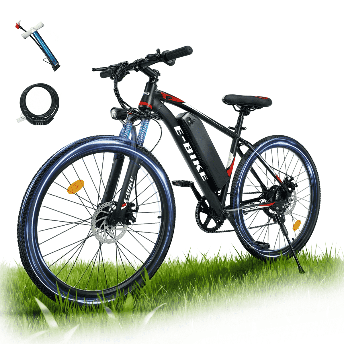 BroPath Electric Bike for Adults,26" Electric Bike,40+ Miles,7-Speed,25Mph Power by 750W(Peak) Motor Mountain Ebike,Full Shock Absorber,Electric Bicycles for Commuting,E-Bike,UL2849