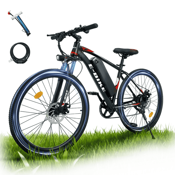 BroPath Electric Bike for Adults,26" Electric Bike,40+ Miles,7-Speed,25Mph Power by 750W(Peak) Motor Mountain Ebike,Full Shock Absorber,Electric Bicycles for Commuting,E-Bike,UL2849