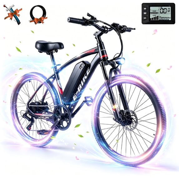 BroPath Electric Bike for Adults, Ebike, Electric Bicycle with 576WH Removable Battery,26" Mountain Ebike 20MPH,40+ Miles(MAX),750W High Motor,Multi-Shock Absorption,Commuting,UL2849