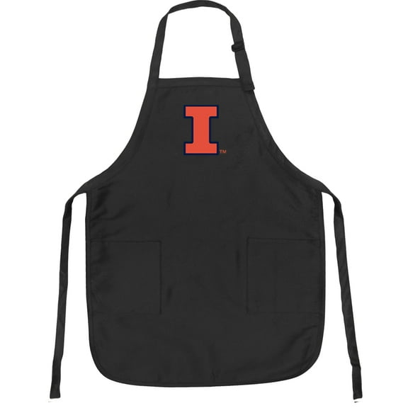 Broad Bay Illinois Illini Apron DELUXE University of Illinois APRONS for Men or Women - Grilling, Kitchen, or Tailgating