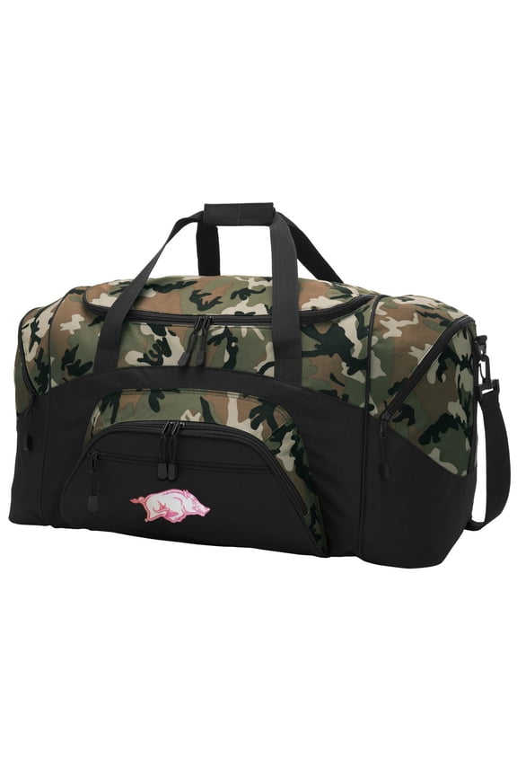 Ladies Arkansas Razorback CAMO Duffel Bag Arkansas GYM BAG