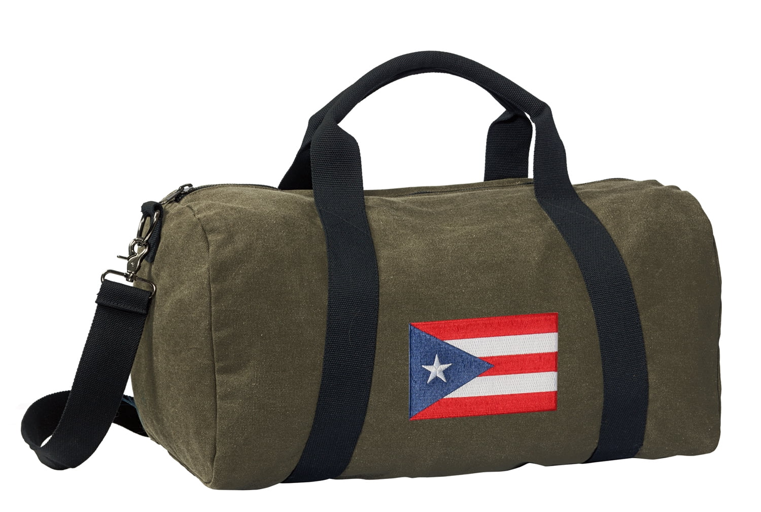 Broad Bay Puerto Rican Flag Duffle Bag CANVAS Puerto Rico Luggage Bag