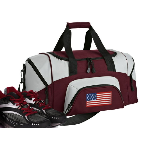 Broad Bay Small American Flag Gym Bag or Duffel