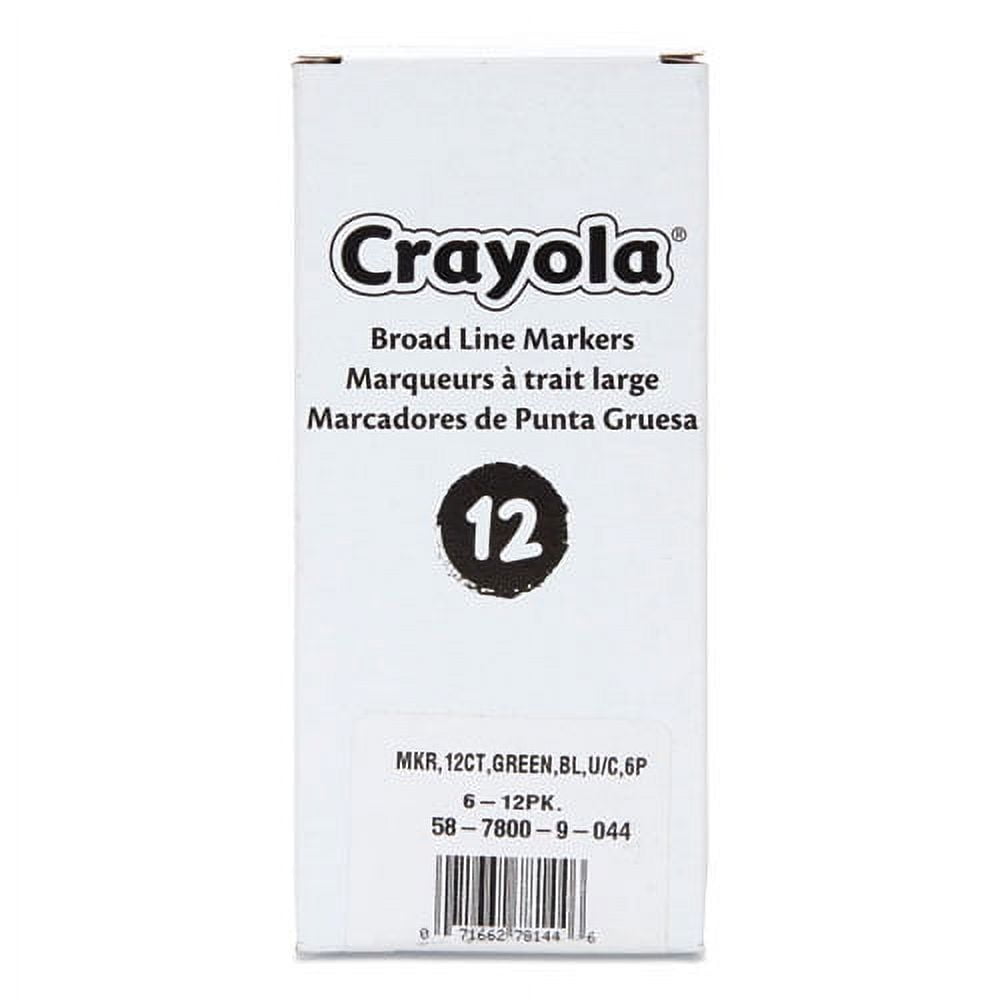 Broad Line Washable Markers, Broad Bullet Tip, Green, 12/box | Bundle of 10